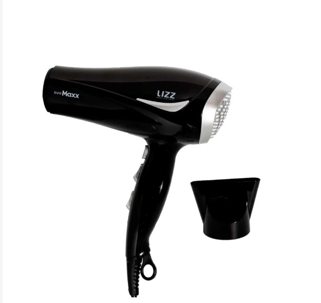 SECADOR DUO MAXX PRETO 2000W BIVOLT - LIZZ PROFESSIONAL