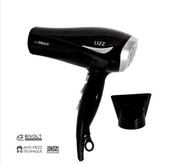 SECADOR DUO MAXX PRETO 2000W BIVOLT - LIZZ PROFESSIONAL - Imagem 2